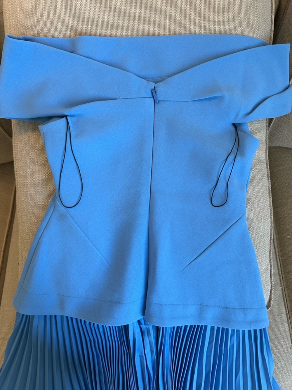 NEW Acler Haileypark Maxi Dress Gown Alt Blue Party Off Shoulde Wedding Event - Picture 8 of 11